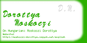 dorottya moskoczi business card